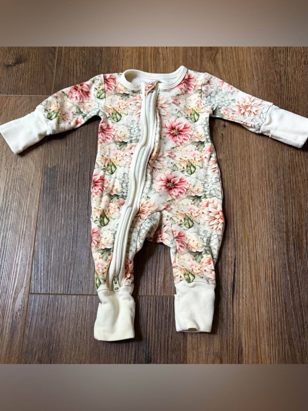 Earthly Organic Cotton Baby Pajamas 2-Way Zipper Sleeper